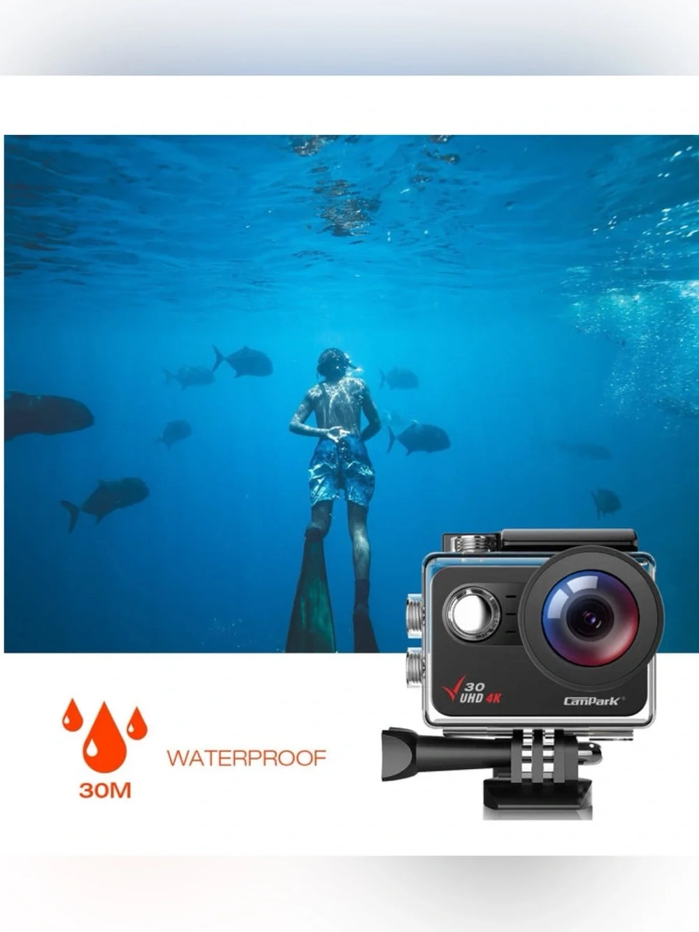 NWT! Campark 4K Action Camera Set